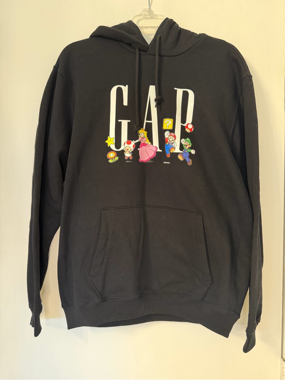 NWT GAP Japan Black Men's Hoodie x Super Mario Collab